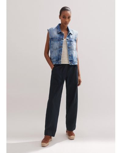 ME+EM Pull-on Casual Pant - Blue