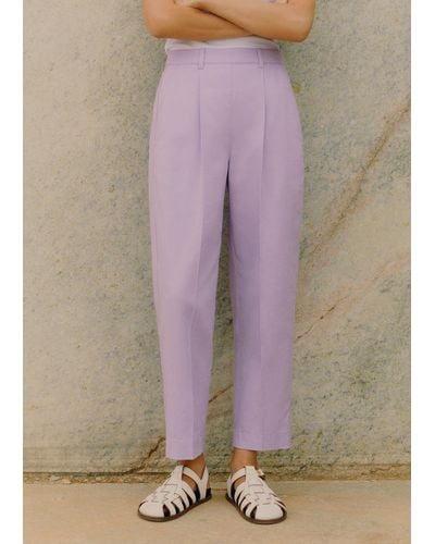 ME+EM Textured Tapered Trouser - Multicolor