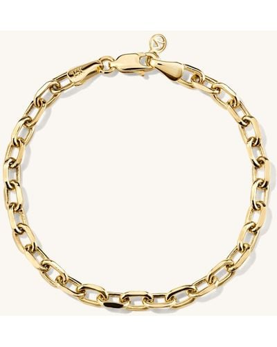 MEJURI Large Square Oval Chain Bracelet - Metallic