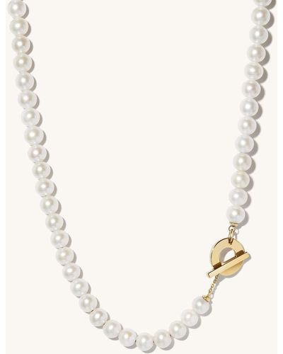 Mejuri Gold Vermeil Necklaces: Bold Pearl Necklace | Pearl