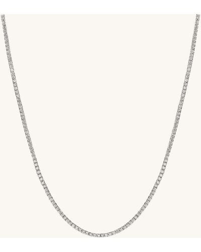 MEJURI Lab Grown Diamond Tennis Necklace 2.5mm White Gold - Natural