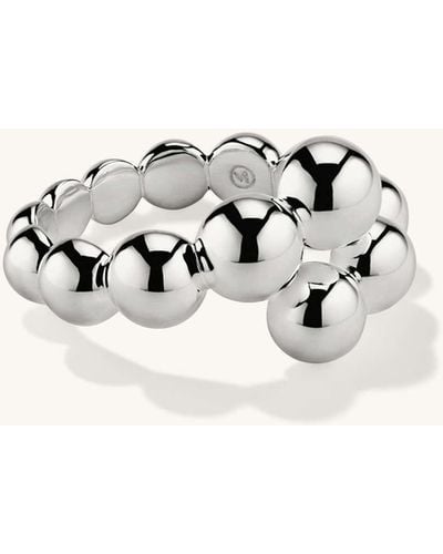 MEJURI Bubble Sphere Bypass Ring - White