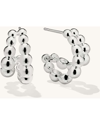 MEJURI Bubble Sphere Duo Hoops - Natural