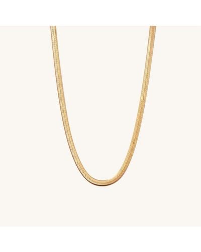 MEJURI Bold Herringbone Chain Necklace - Multicolor