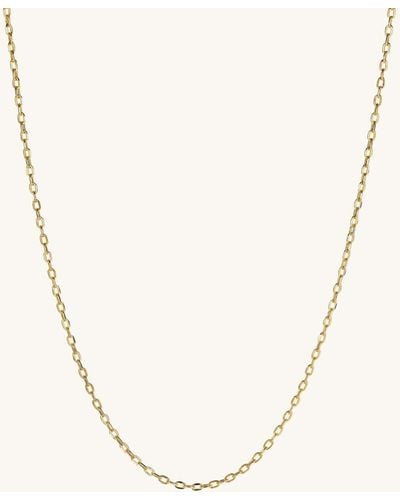 MEJURI Square Oval Chain Necklace - Metallic