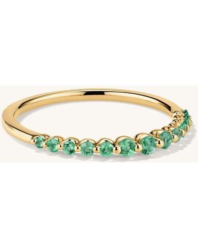MEJURI Lace Gemstone Ring Emerald - Natural
