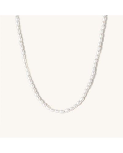 MEJURI Tiny Pearl Necklace - Multicolor