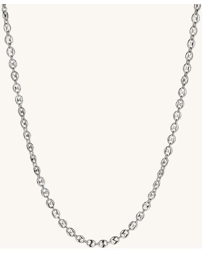 MEJURI Puffy Anchor Chain Necklace - Metallic