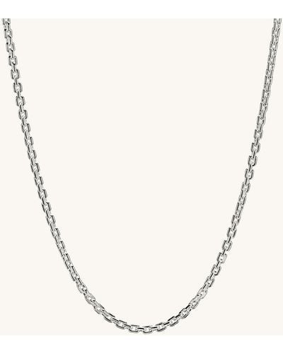 MEJURI Trace Rectangle Chain Necklace - Natural