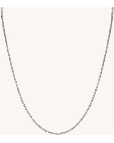 MEJURI Lab Grown Diamond Tennis Necklace 1.8mm White Gold - Natural