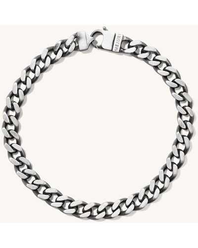 MEJURI 5mm Curb Chain Bracelet Oxidized - Metallic
