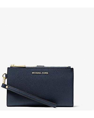 Michael Kors Adele Leather Smartphone Wallet - Blue