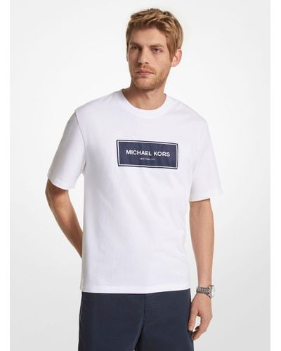 Michael Kors Camiseta oversize de algodón con logotipo - Blanco