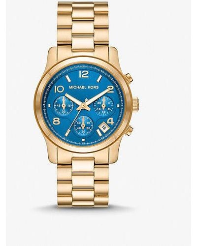 Michael Kors Runway Gold-tone Watch - Blue