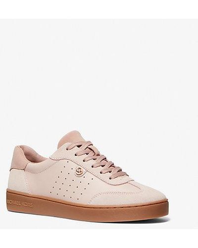 Michael Kors Mk Scotty Leather Trainers - Pink
