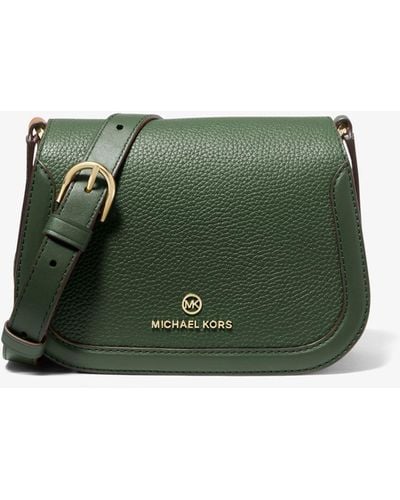 MICHAEL Michael Kors Lucie Small Pebbled Leather Crossbody Bag - Green
