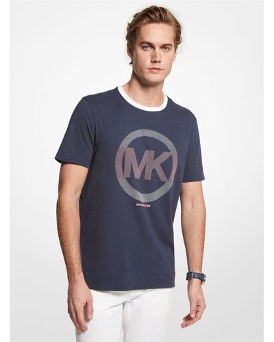 Michael Kors Logo Charm Cotton T-shirt - Blue