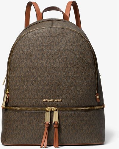 MICHAEL Michael Kors Rhea Large Logo Backpack - Brown