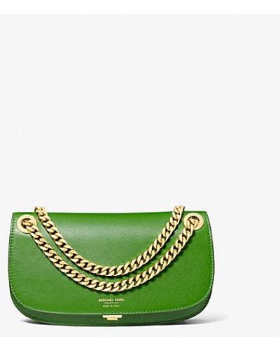 Michael Kors Christie Mini Leather Envelope Bag - Green