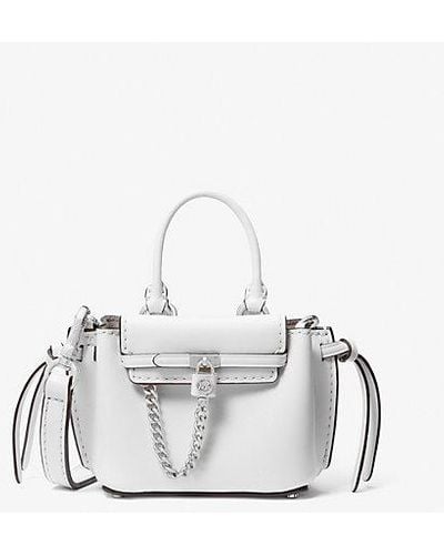 Michael Kors Hamilton Legacy Extra-small Leather Belted Satchel - White