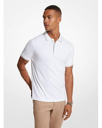 Michael Kors Greenwich Cotton Polo Shirt - White