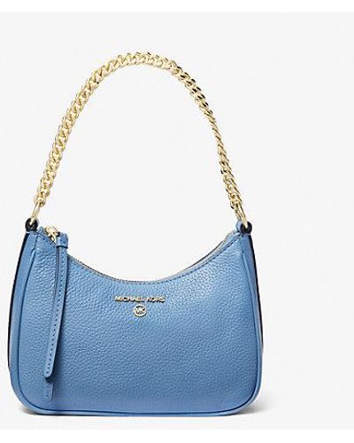 Michael Kors Jet Set Charm Small Pebbled Leather Pochette - Blue