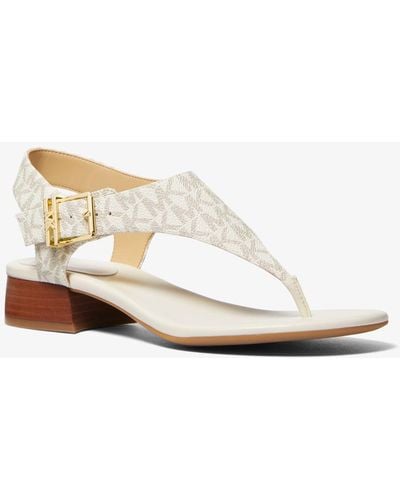 Michael Kors Robyn Signature Logo Sandal - White