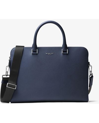 Michael Kors Maletín Harrison de piel - Azul