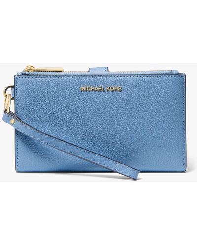 Michael Kors Adele Pebbled Leather Smartphone Wallet - Blue