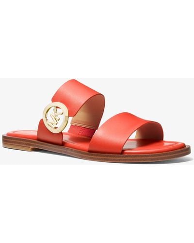 Michael Kors Vera Leather Sandal - Red