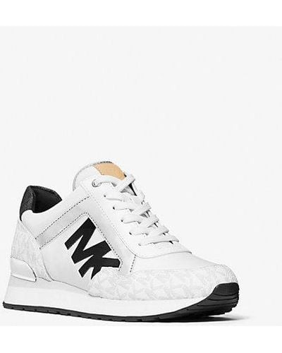 Michael Kors Maddy Two-tone Logo Sneaker - White