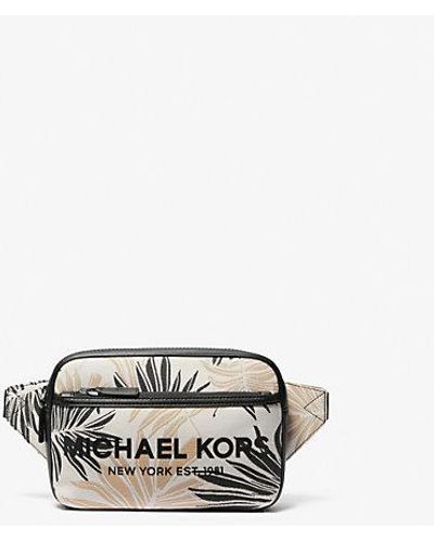 Michael Kors Cooper Slim Palm Jacquard Belt Bag - Black