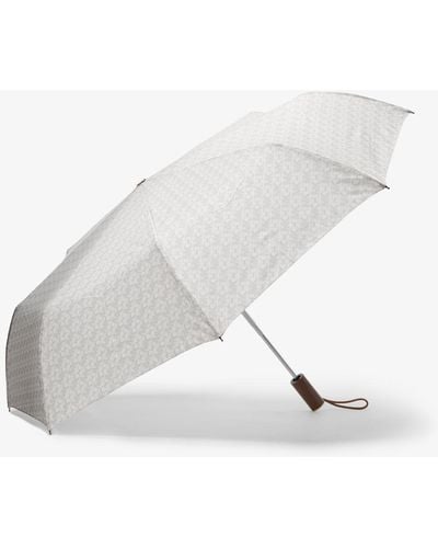Michael Kors Parapluie à logo emblématique Empire - Blanc