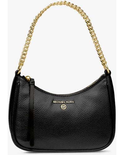 MICHAEL Michael Kors Pochette Jet Set Charm pequeño de piel granulada - Negro