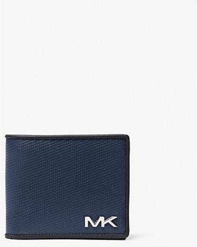 Michael Kors Varick Leather Billfold Wallet - Blue