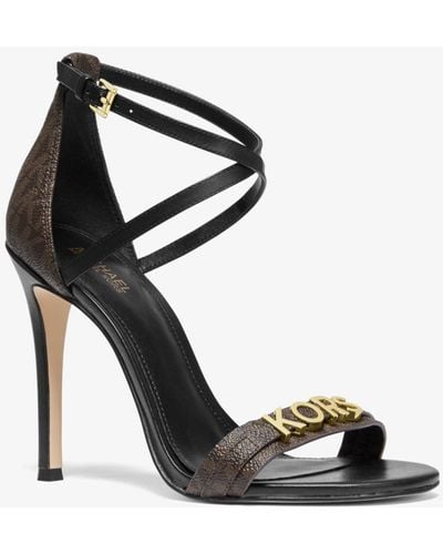 Michael Kors Goldie Logo Sandal - Brown