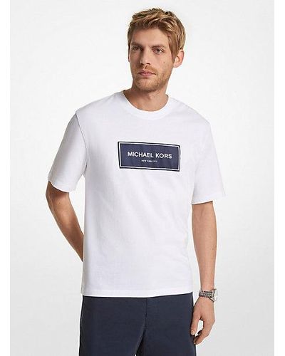 Michael Kors Mk Logo Cotton Oversized T-Shirt - White