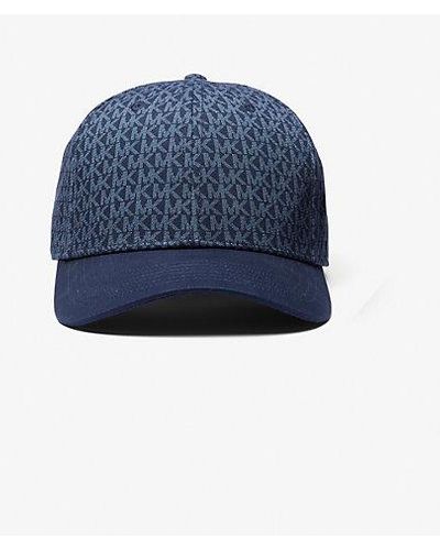 Michael Kors Logo Print Cotton Baseball Hat - Blue