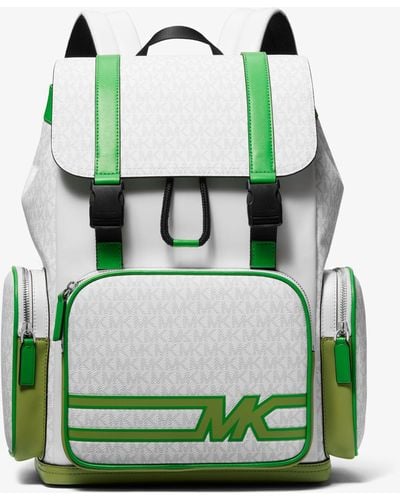 Michael Kors Cooper Graphic Logo Utility Backpack - Green
