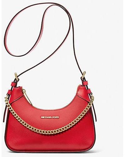 Michael Kors Wilma Small Leather Crossbody Bag - Red