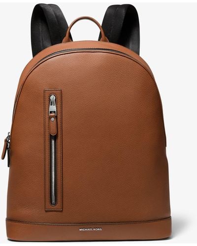 Michael Kors Hudson Slim Pebbled Leather Backpack - Multicolour