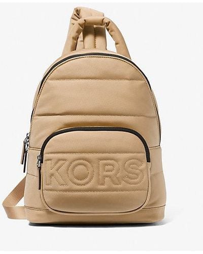 Michael Kors Kent Quilted Recycled Nylon Sling Pack - Natural