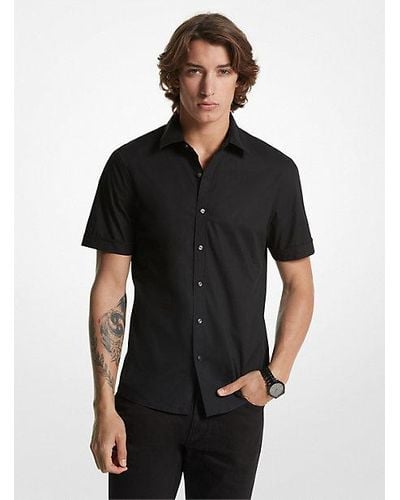 Michael Kors Solid Stretch Shirt - Black