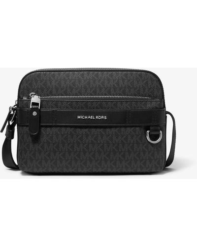 Michael Kors Borsa Utility a tracolla Hudson con logo - Nero