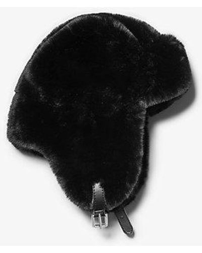 Michael Kors Faux Fur Trapper Hat - Black