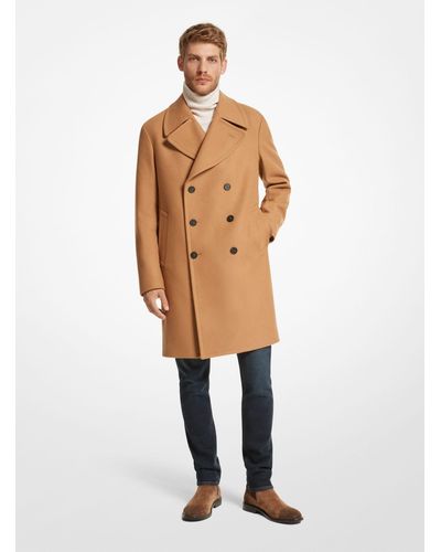 Michael Kors Wool Blend Double-breasted Coat - White