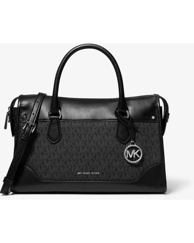 MICHAEL Michael Kors Bolso satchel Harrison mediano con logotipo - Negro
