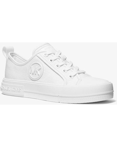 Michael Kors Sneaker Evy in tela - Bianco