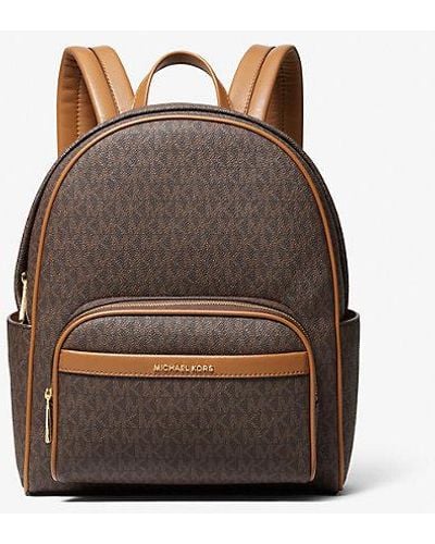 Michael Kors Bex Medium Signature Logo Backpack - Brown