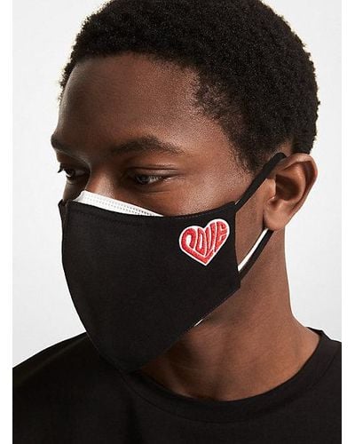 Michael Kors Watch Hunger Stop Love Organic Cotton Face Mask - Black